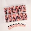 European American Medium Almond French Pointed Wearable False Nails - 360 Pieces