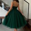Elegant Sleeveless Vneck Satin Dress With Backless Design For Summer Party Wear