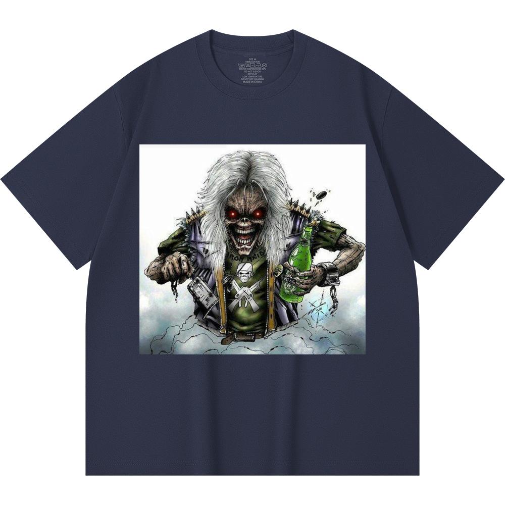 230 Gsm 100% Cotton Heavy Metal T-Shirt  Rock Band Popular Music Print Unisex Heavy Cotton T Shirt