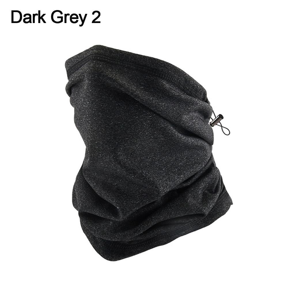 

Velvet Sports Bandana Solid Color Neck Warmer Warm Neck Protection Cycling Scarf Men Women Dark Grey2