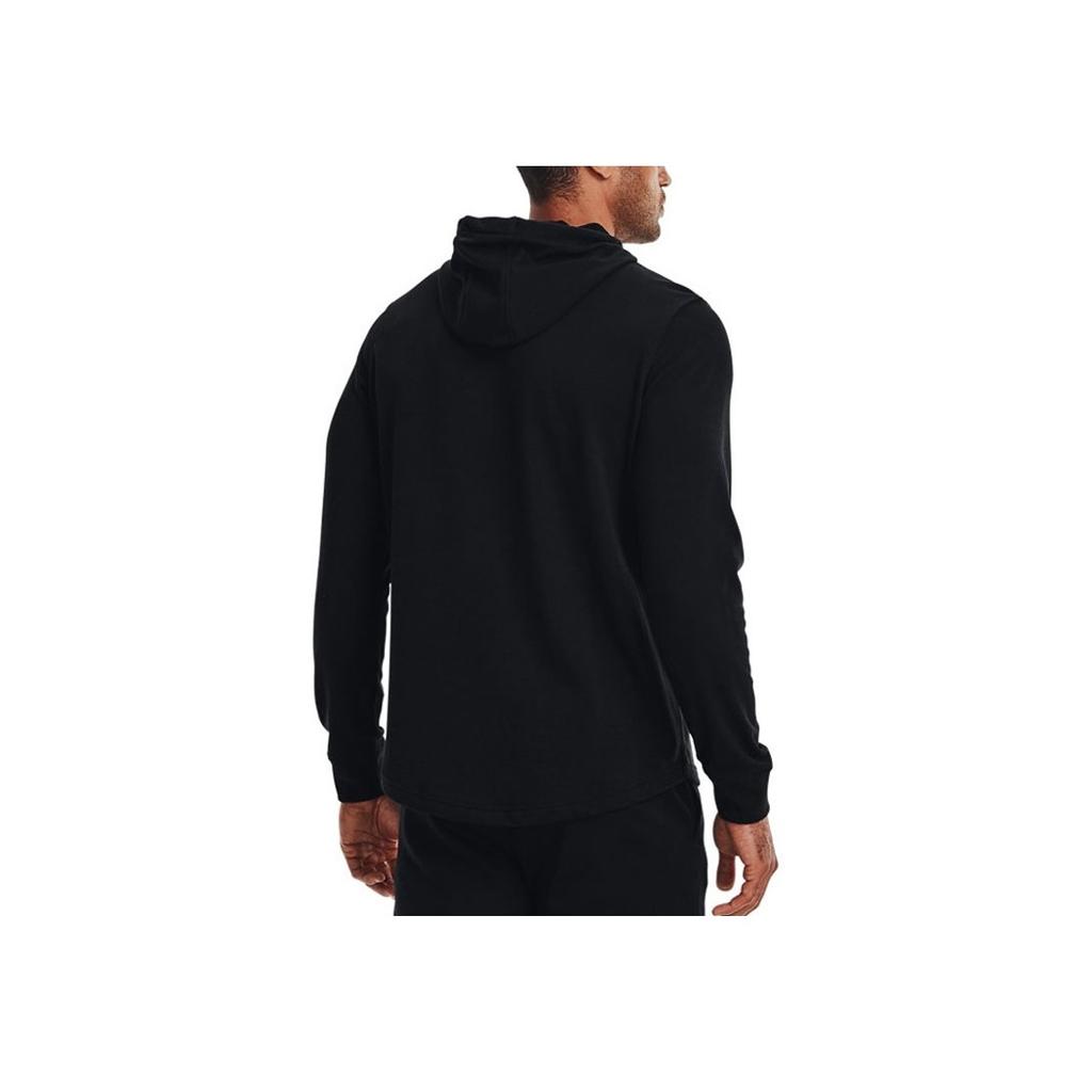 Under Armour Casual Sports Drawstring Hoodie With Long Sleeves Men Tops Black 1370390-001