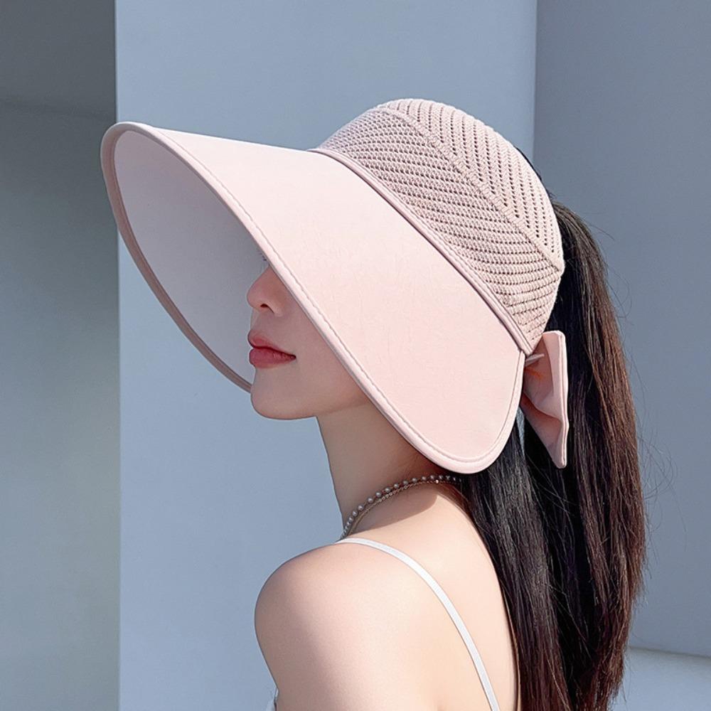 UV Protection Large Brimmed Sun Hat Wide Brim Sun Hat Fashion Empty Top Hat  Women