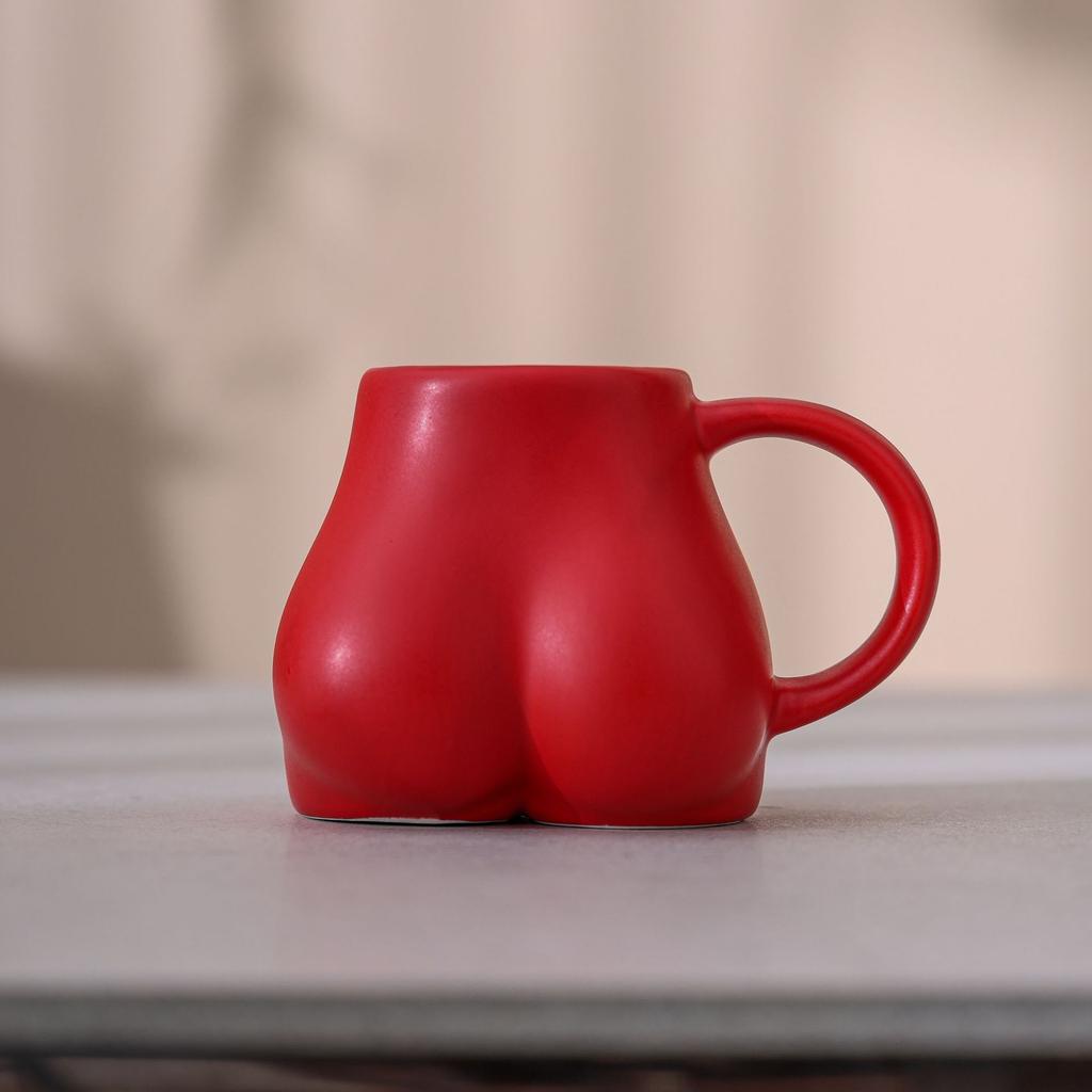 Ceramic Coffee Cup Large Capacity Macaron Color Mug Irregular Latte Cup