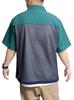 One Colors LOGOS PARK Men's Short Sleeve Shirt, Water-Repellent Ripstop with Mesh Back, Stretch Work Shirt, Size 5L, Green (40)