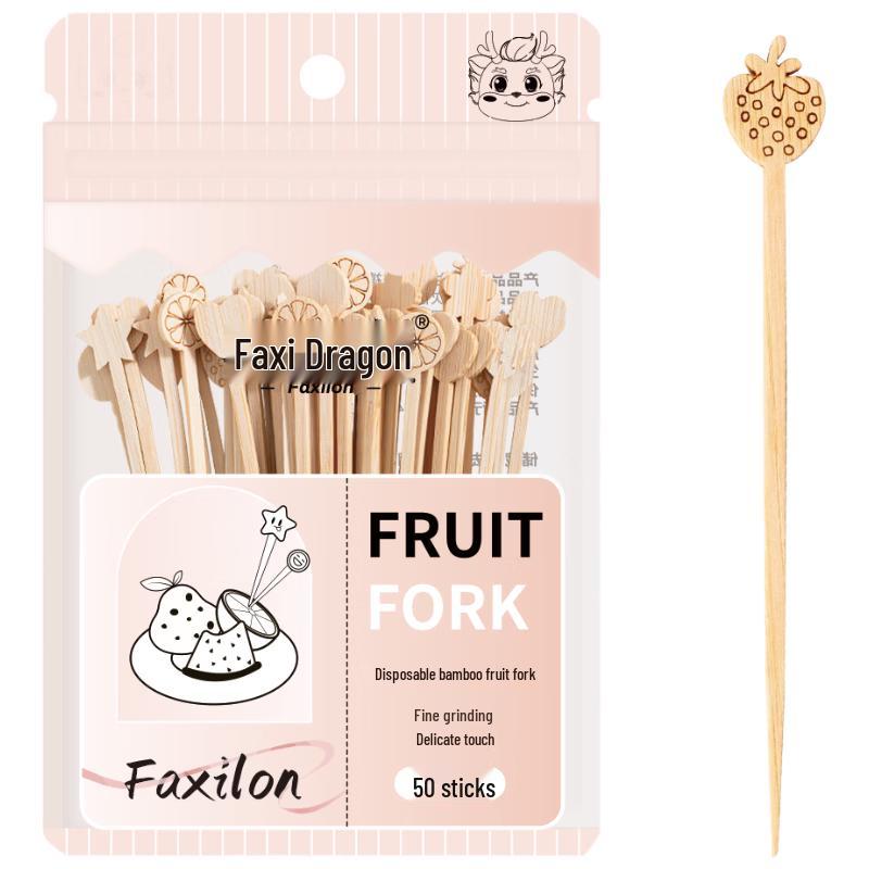 Faxilon Bamboo Fruit Skewers/Forks