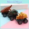 Dinosaur Pull Back Car Toy With Plastic Dinosaur Model For Kids Play And Interactive Learning