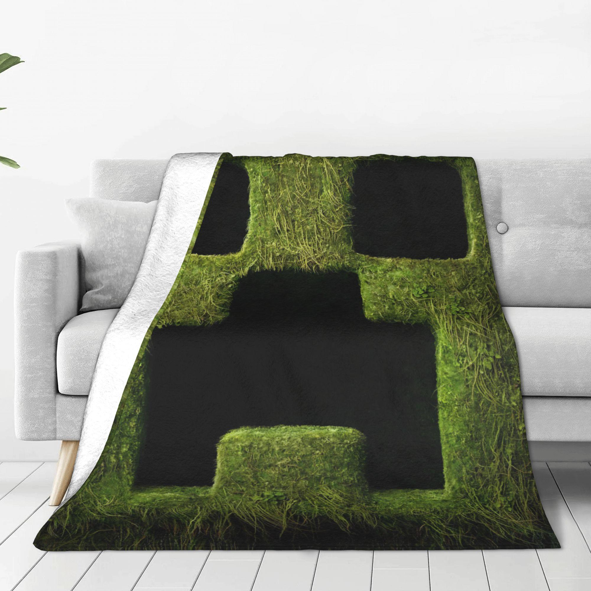 

Soft BlanketsKids Picnic Hot Film Poster Bedding Throws A-Minecrafts Flannel Bedspread For Couch Chair Sofa Bed Funny Bed Cover 30x40in