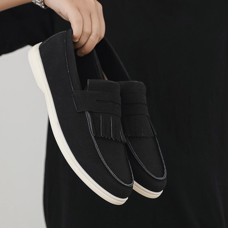 

Men Loafers Comfortable Fit Work Office Business Dress Shoes Casual Men s Shoe Social Shoe Male Flat Shoes for One Foot Pedaling 39 чорний