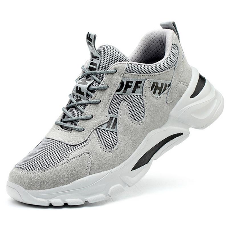 

Легкая защитная обувь для мужчин, защитная рабочая обувь от проколов, дышащие защитные кроссовки со стальным носком, противоскользящие ботинки 35