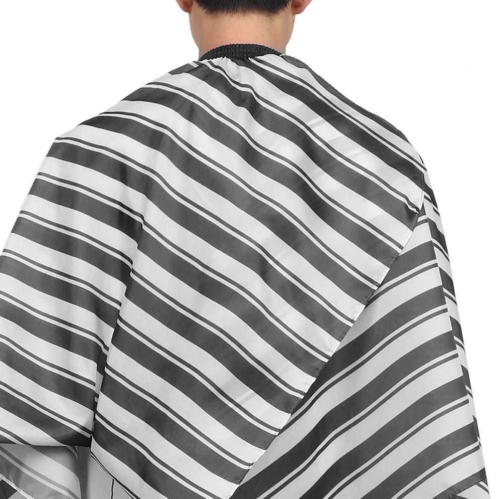 Professional Hairdressing Apron Barber Shop Breathable Hair Cutting Gown Cape (Black)