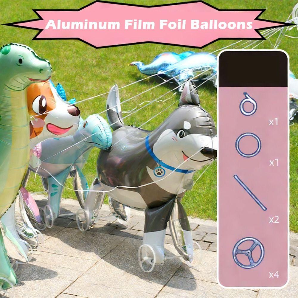 Animal Shape Foil Balloons Aluminum Film Animal Balloons Wheels Balloons Children Photo Props