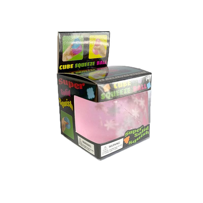 1Pcs Slow Rebound Stress Relief Ball Decompression Fidget Toy Luminous Snowflakes Ice Cube Anti-Stress  Toys For Adults