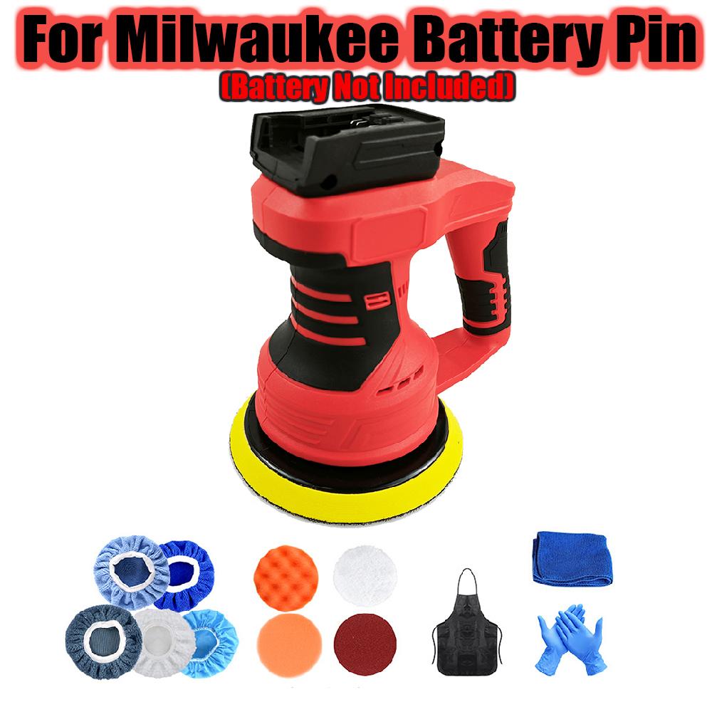 

21V Car Polisher 2800-7000RPM Waxing Machine 8 Gears Speed Adjustable Electric Waxing Tool for Makita/Dewalt/Milwaukee Battery