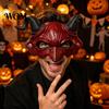 Lightweight Costume Face Mask Demon Horn Mask, Halloween Devil Head Cosplay Prop, Masquerade Vintage Style Party Horror Accessory, Carnival
