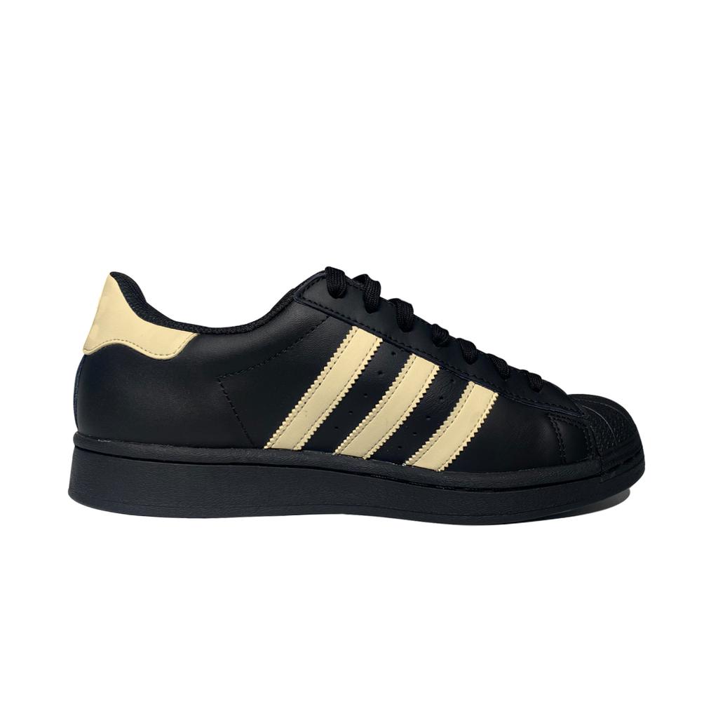 Adidas Originals SUPERSTAR Golden Star Rhythm Low top Skateboard Shoes Unisex Black Yellow EG4959(Team551-)