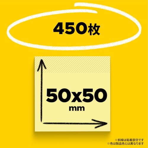 Post-it Note Cube Pastel Color 50 X 50 Mm 450 Sheets X 1 Pad CPRP-Y-22SE