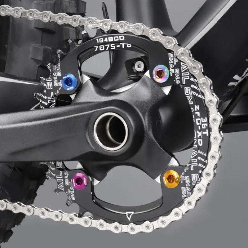5pcs Double Single Bicycle Chainring Bolts Aluminum Alloy 6.5mm 8.5mm Chainwheel Screw Road MTB Bike Crank Bolts Crankset Nut