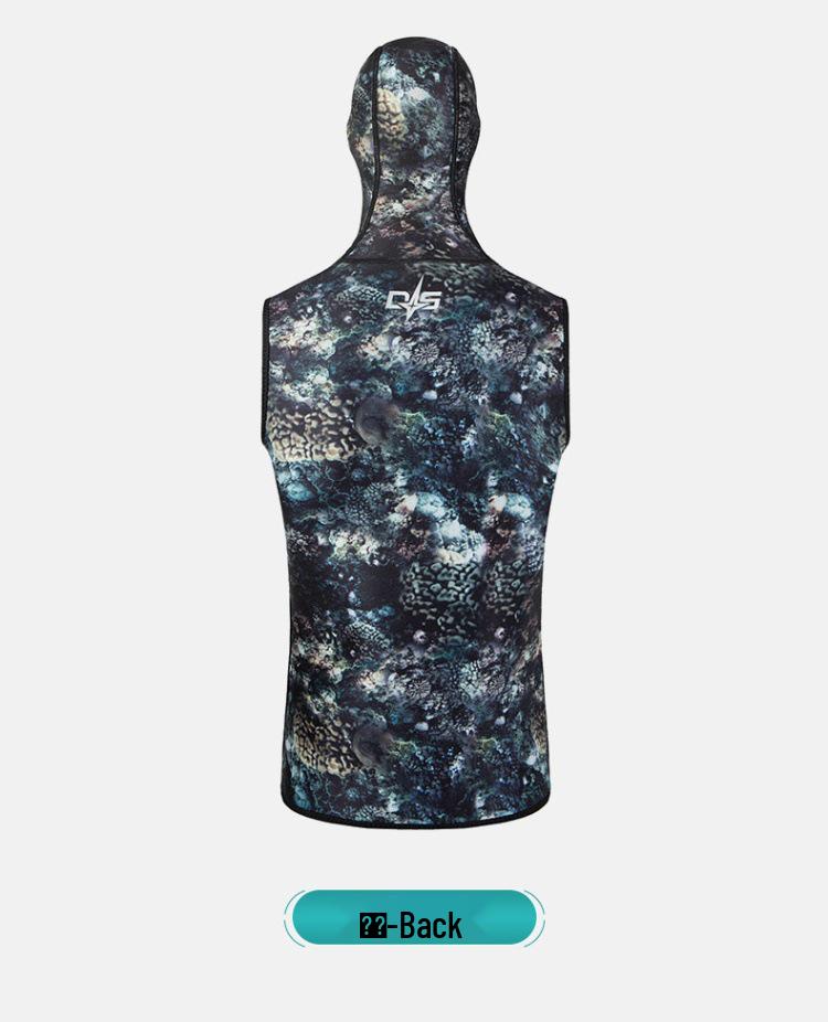 3mm Hooded Sleeveless Wetsuit Vest for Cold Water Surfing & Diving
