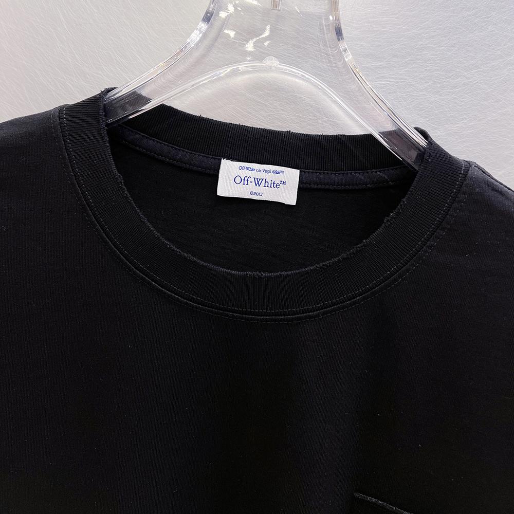 9283 Off-White Summer Men's and Women's Pure Cotton Print Oversized T-shirt Street Wear