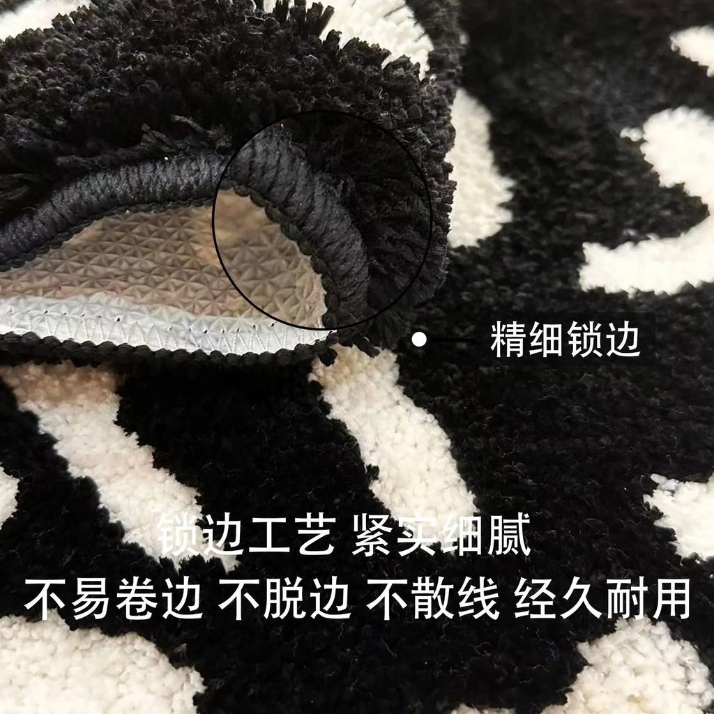 Tufted Butterfly Area Rug Bedroom Bedside Rugs Home Decoration Living Room Floor Mat Non-slip and Water Absorbent Bath Carpet