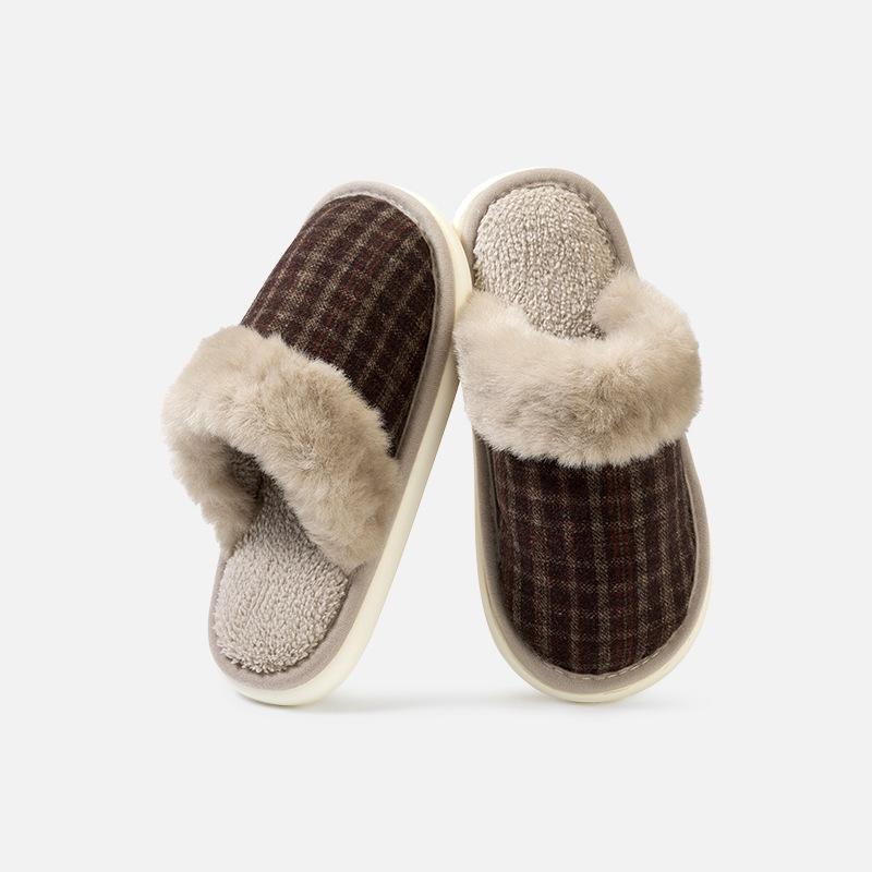 

Хлопковая обувь для тепла, шерстяная обувь для дома и пушистая обувь Fits 43-44 кофейный