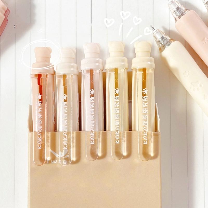 5Pcs Erasable Gel Pen Retractable Gel Pen 0.5mm Smooth To Write Quick Drying for Adult Student Writing Journaling