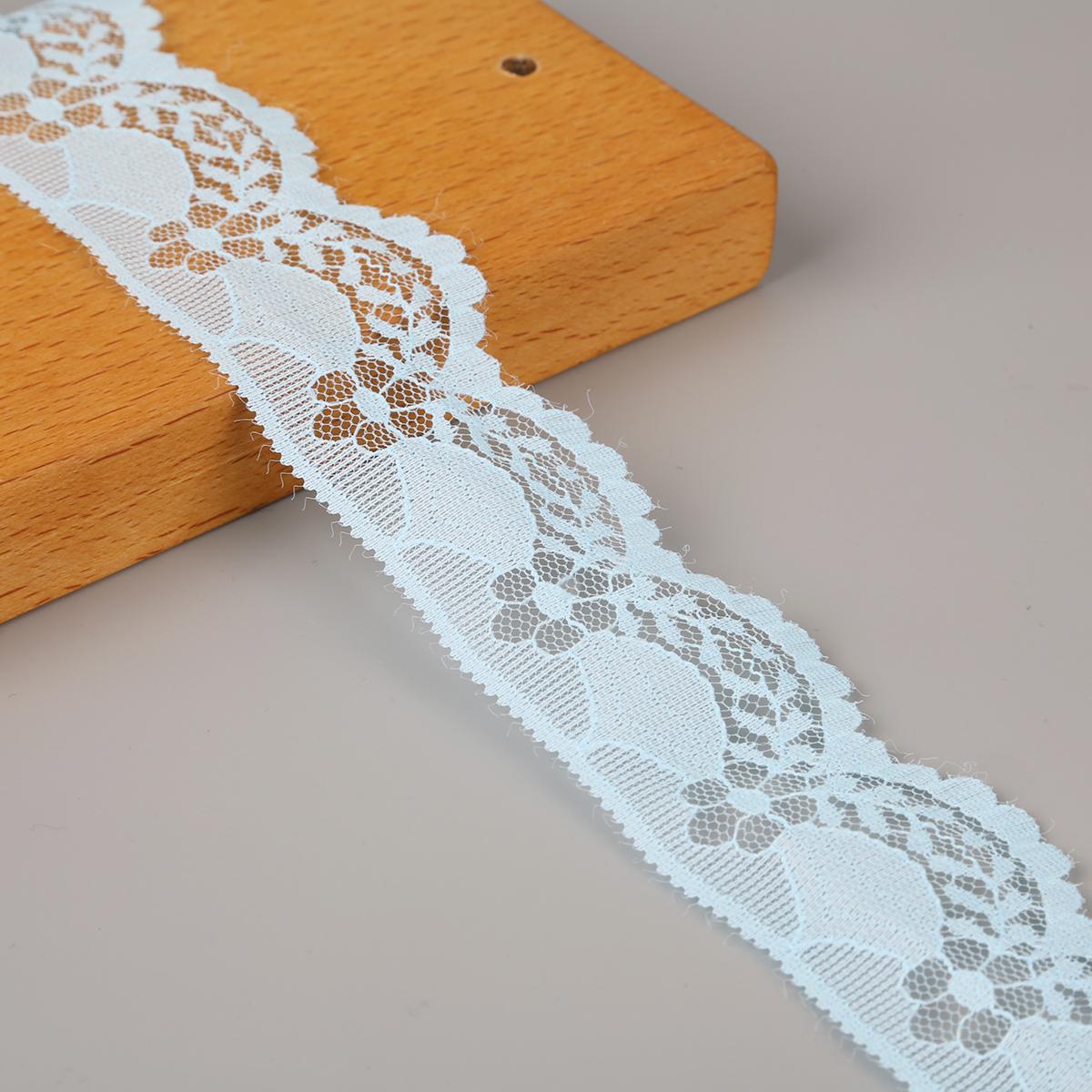 

Кружевная бейка для декора - 4,5 м светло-синий