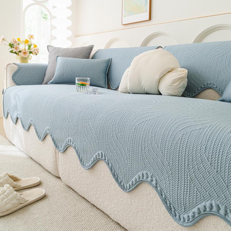 Summer Cool Doudou Special-Shaped Sofa Cushion New Non-Slip Light Luxury High-End Ice Silk Leather Sofa Seat Cushion Summer