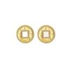 Fresh Sweet Ice Coin Stud Earrings for Women - 2025 High-End Fashion Trend