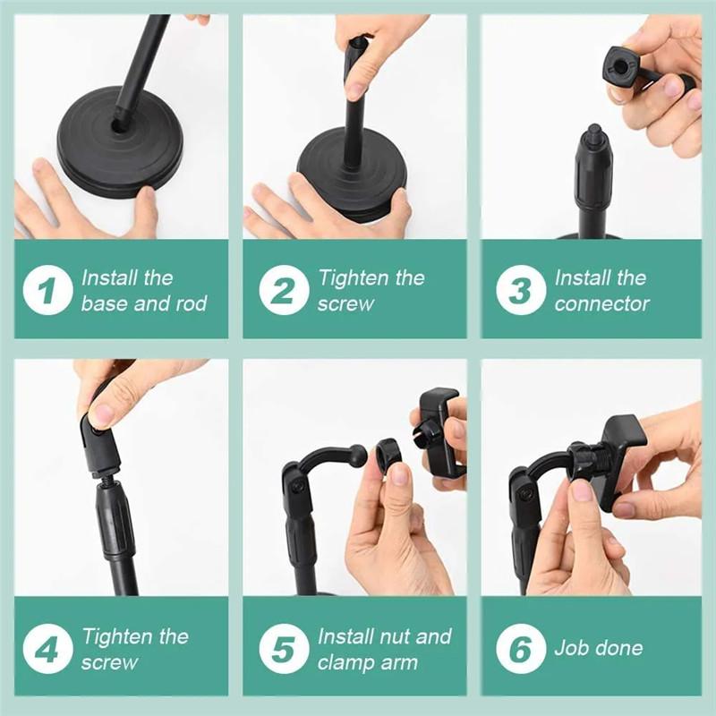 Multifunctional Mobile Phone Bracket Live Broadcast Bracket Adjustable Height Mobile Phone Telescopic Portable Holder Stand Live