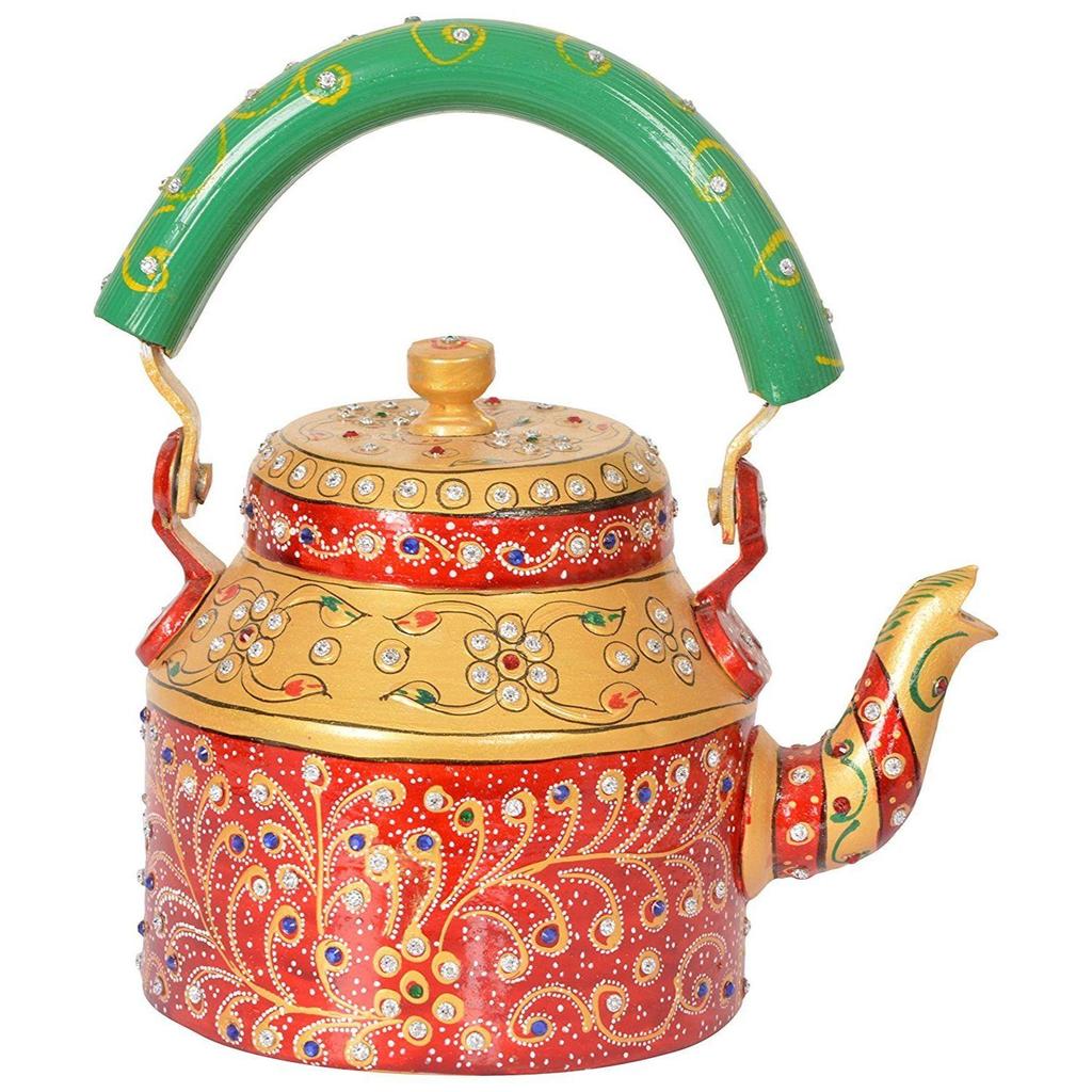 Hand Painted Designer Aluminium Kettle for Tea/Coffee, Home Décor& Gift Purpose. Capacity 1