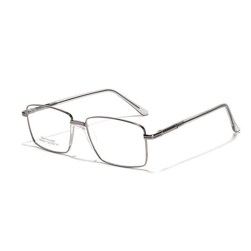 Glasses Square Metal Saddle Nose Pad Literary Retro Flat Glasses Women Commuter Glasses Men