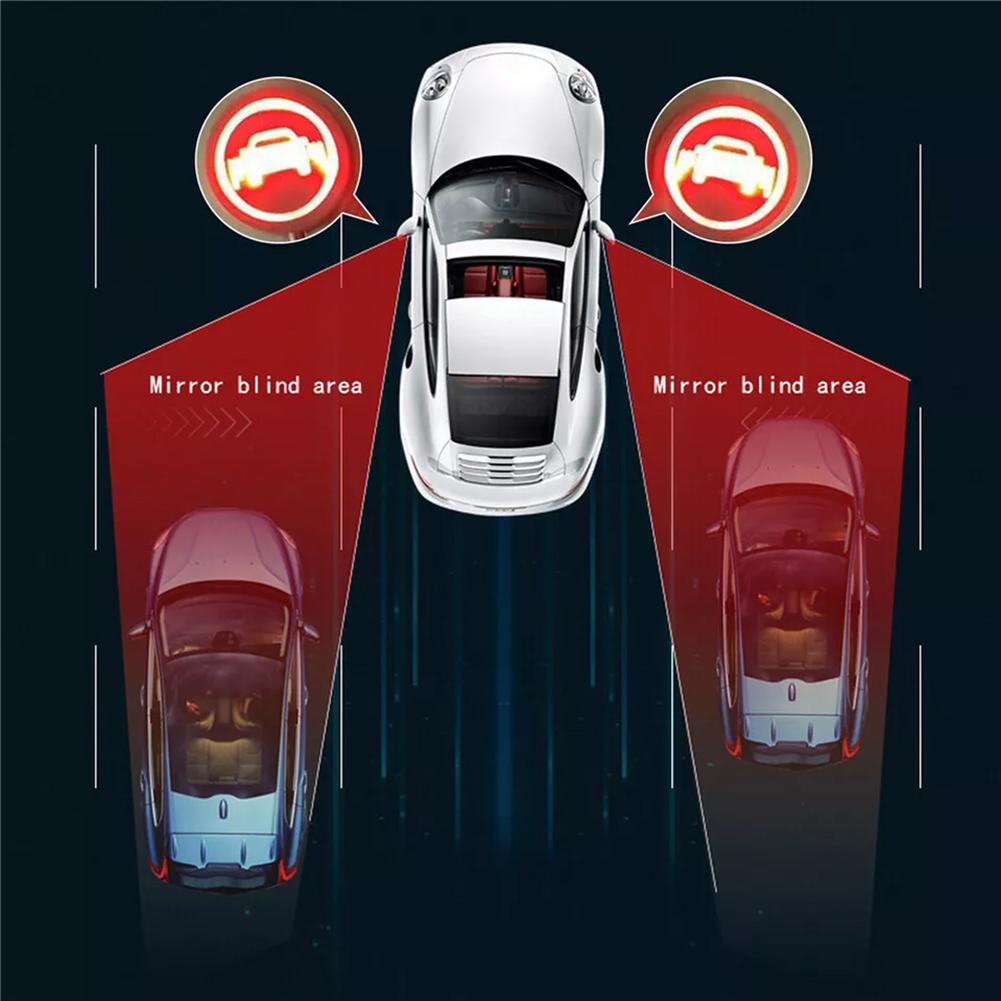 2-Pack Car Blind Spot Detection System With Lane Change Assist, Warning Light Safety Driving Alarm Kit Vehicle Accessories