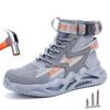 Arbeitssicherheitsschuhe Herren Unzerstörbar Stahlkappe Sicherheitsschuhe Atmungsaktive Arbeits-Sneaker Schützende Arbeitsschuhe Schuhwerk