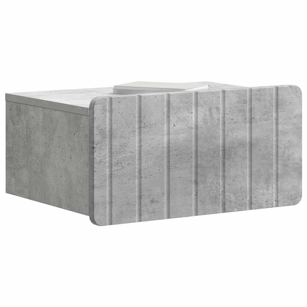Wall Mounted Nightstand Concrete Grey 49 x 34.5 x 24 cm
