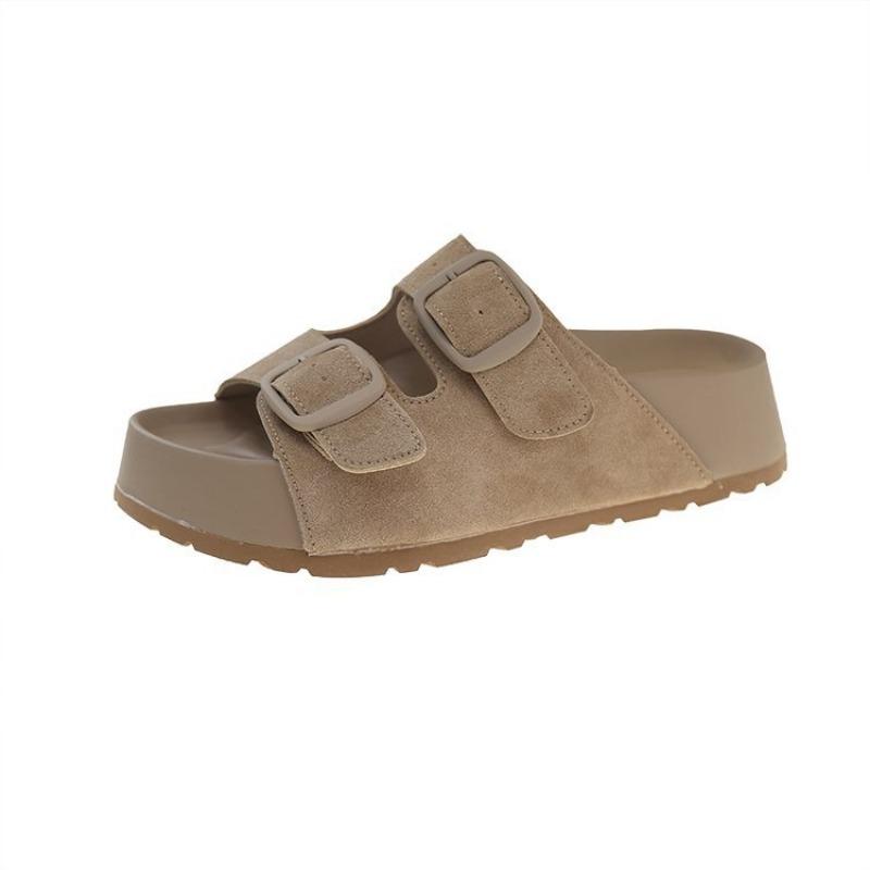 

Summer new casual fashion women s shoes retro trend slippers lazy beach one-word drag woman 40