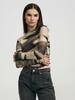 Women's Sexy Leopard Print Mesh Slim-Fit Bodysuit Top for Autumn/Winter