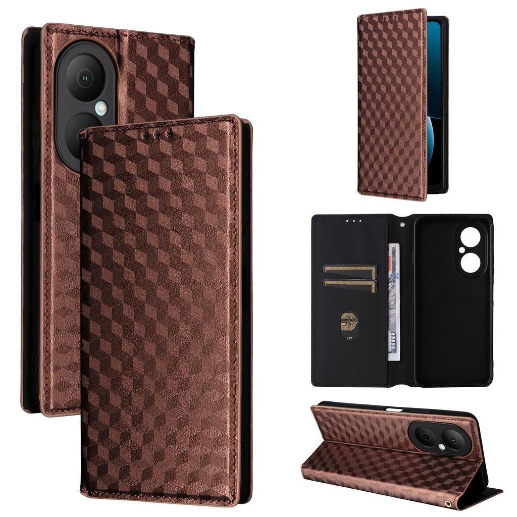 Flip Cover für Huawei Enjoy 80 4G PU-Leder Ganzkörperschutz Mit [RFID-Blockierung] Stoßfest Langlebig Retro Handyhülle