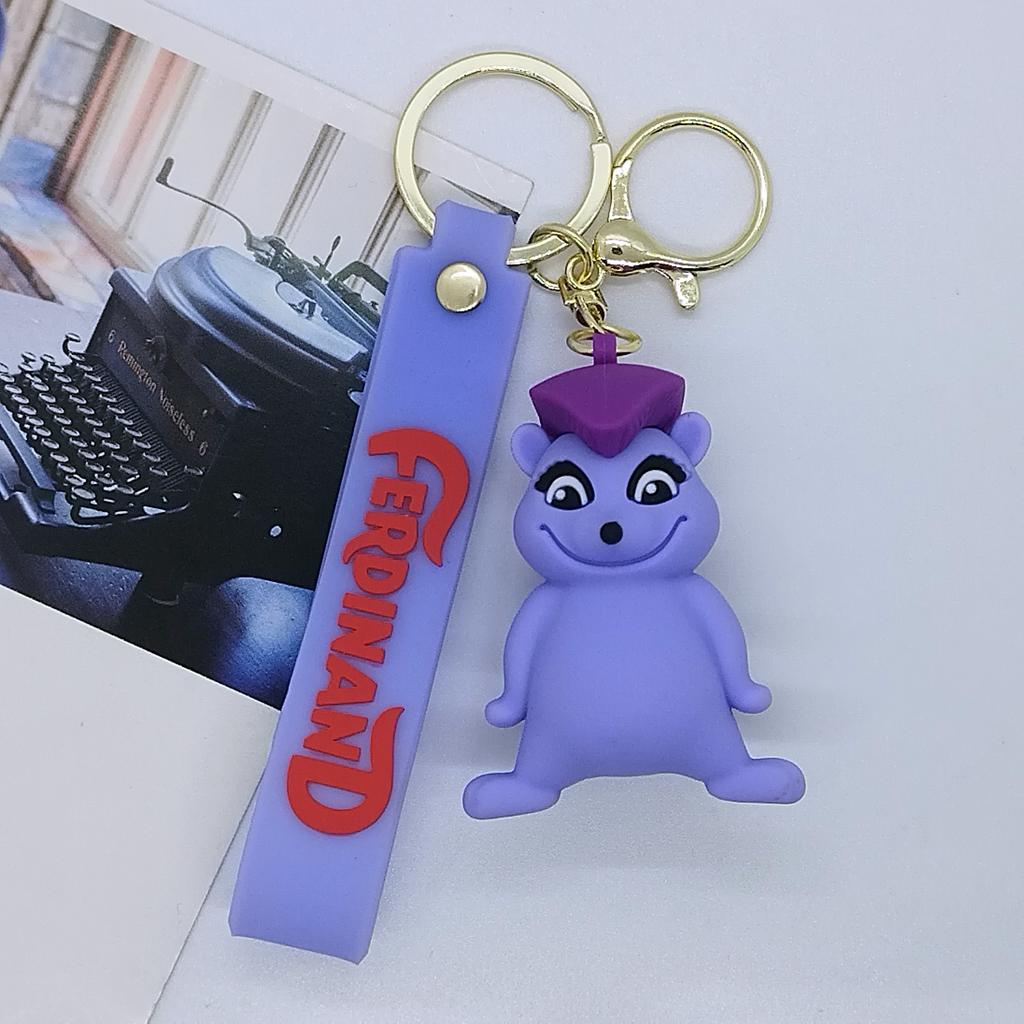 Neue Kreative Cartoon Stier Abenteuer Puppe Schlüsselanhänger Tasche Auto Schlüsselanhänger Großhandel Kawaii Niedlich Personalisierte Geschenke Y2k Mode Anime