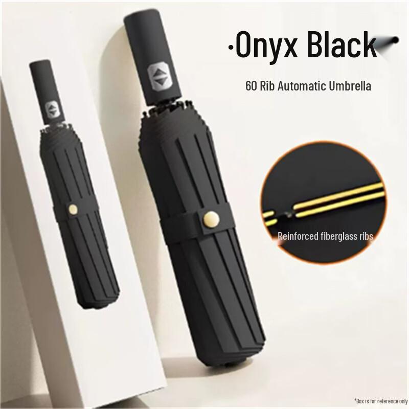60-Rib Automatic UV Protection Sun and Rain Umbrella
