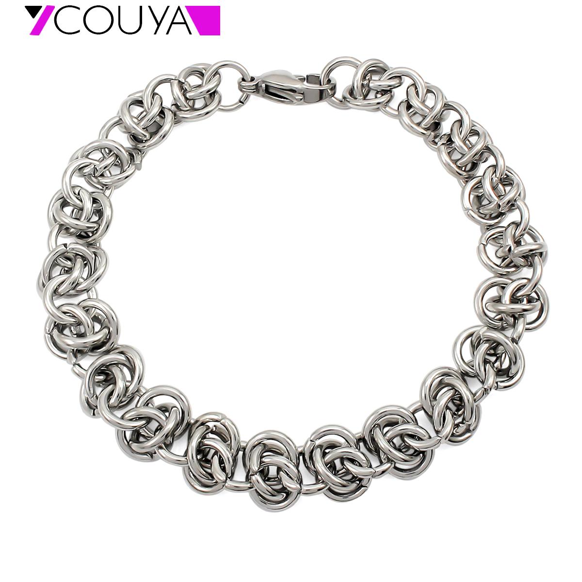 

Stainless Steel Bracelets For Women Men Fashion Link Bracelet knot Shape Link Tie Chain Bracelet Bangles Hand Jewelry Gifts