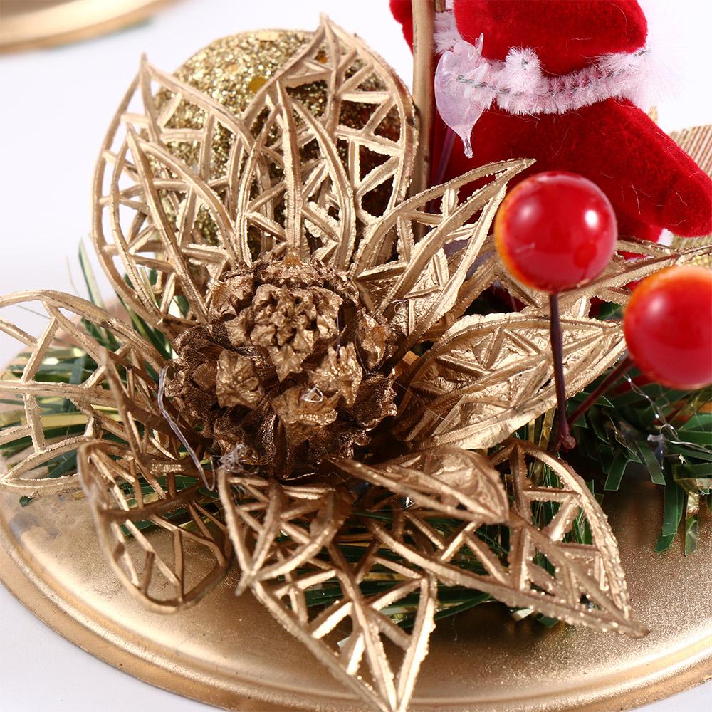 Desktop Table Decoration Metal Santa Claus Snowflake Star Candlestick Stand Candle Holder Candle Pillar Christmas Ornament