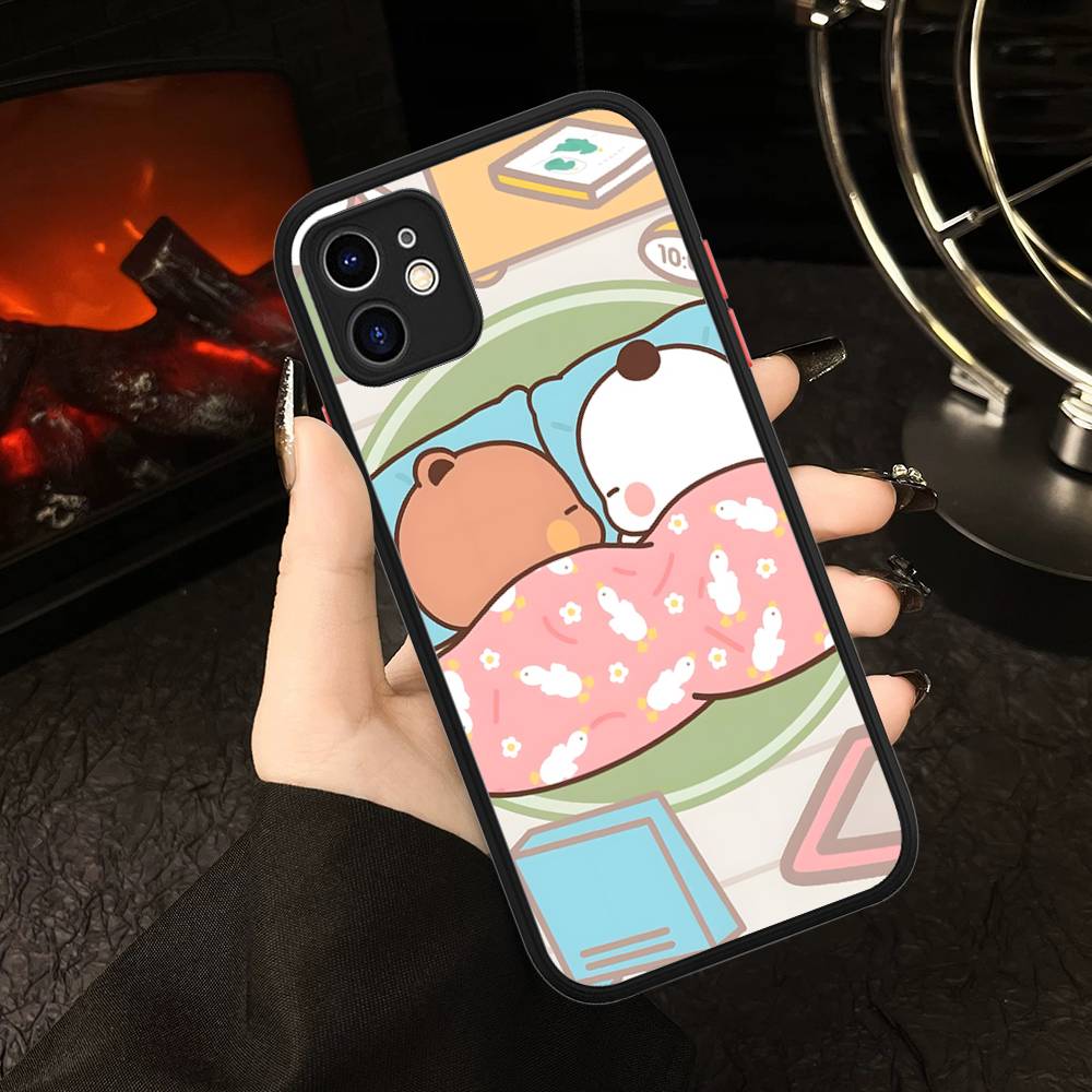 BUBU DUDU Cartoon For IPhone 16 15 14 Plus 13 12 11 Pro Max X XS MAX Translucent Matte Shockproof Cover