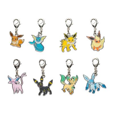 Center Original National Metal Charms 471 Pokémon Pokédex 133, 134, 135, 136, 196, 197, 470,