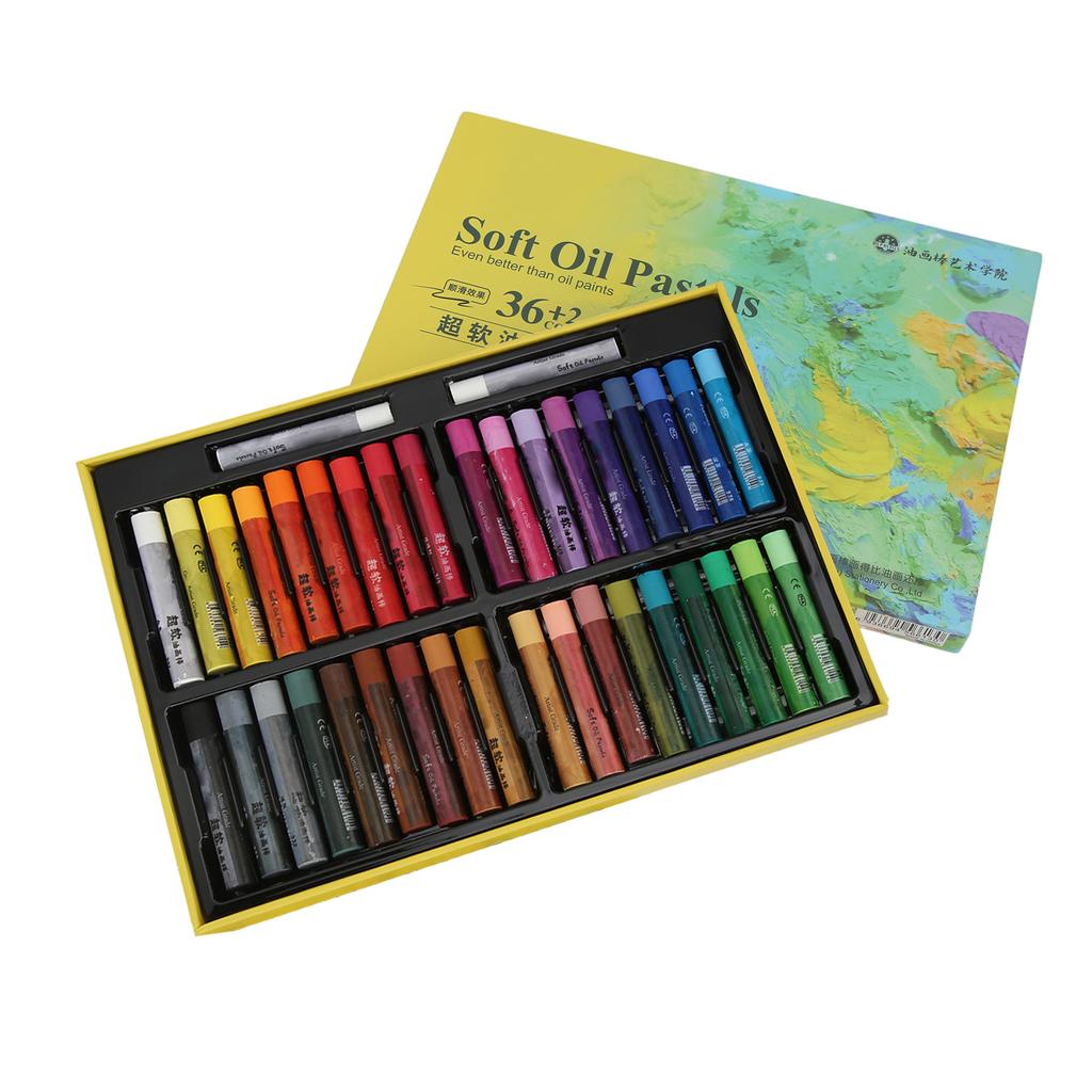 Oil Pastels Write Smoothly Bright Colors Waterproof Clean Easily 36 Colors Pastels Art Supplies for Graffiti Painting