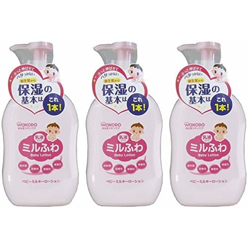 [Bulk Purchase] Milfuwa Baby Milky Lotion, Pump Type, 300mL (Pack of 3)