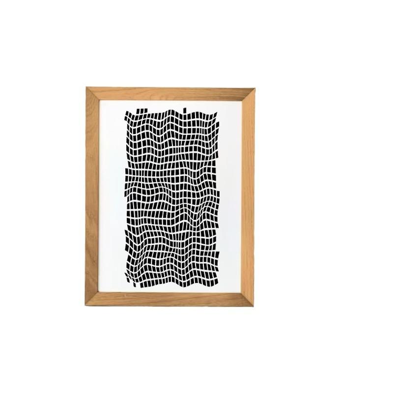 New Style, 12 Pieces, Grid Texture Theme, Template, DIY Theme, Manual Account Drawing, Hollow DIY Template, Home Decoration