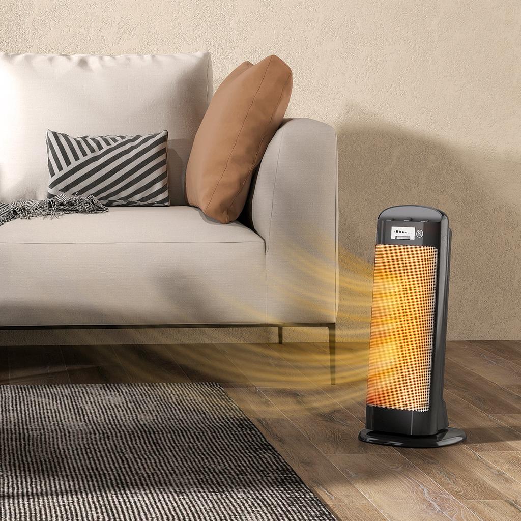 Ceramic Space Heater, 2000W Fan Electric Heater with 4 Modes, Adjustable Thermostat, 55 degrees Oscillation