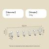 6 Hooks Coat Rack Wall Mounted Hook for Kitchen Bathroom Clothes Hanger