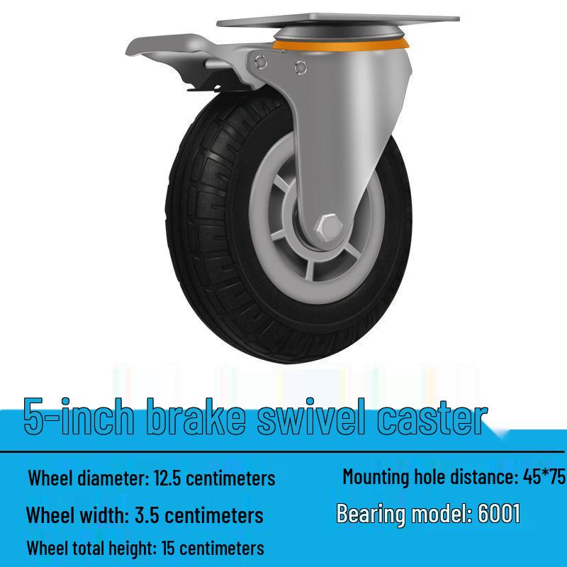 Těžká tichá otočná kolečka (2-8 palců) pro vozíky a malé ruční vozíky